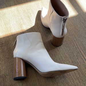 Zara Booties with Wooden Heel